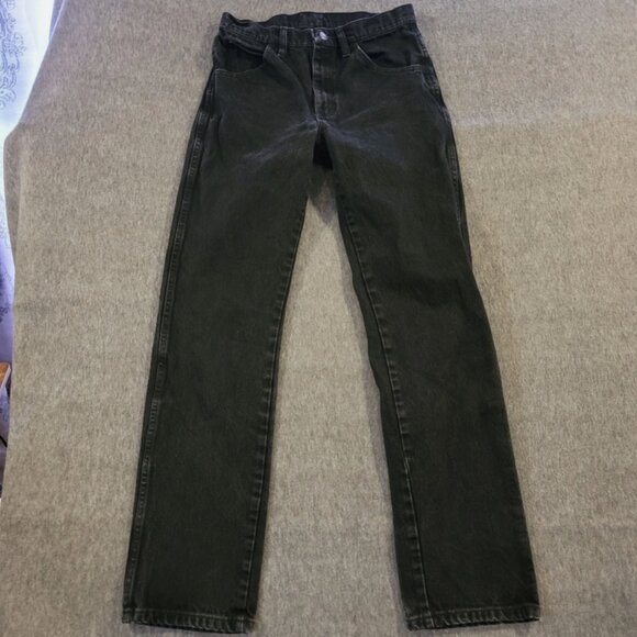 Rustlers Jeans mens Size 30x34 Men’s Black Denim 100% Work Straight Leg - Picture 1 of 5